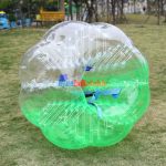 Half Green and Half Clear / Transparent  Bumper Bubble Ball Soccer Suit