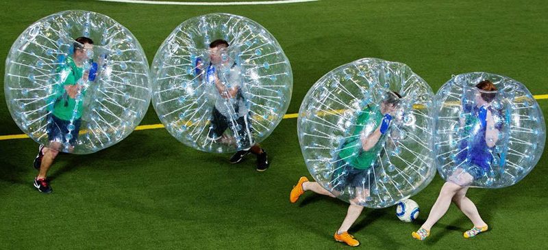 home slider of bubble soccer