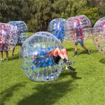 Dot Blue/Red Bubble Football Suit Inflatable Ball 6 Balls