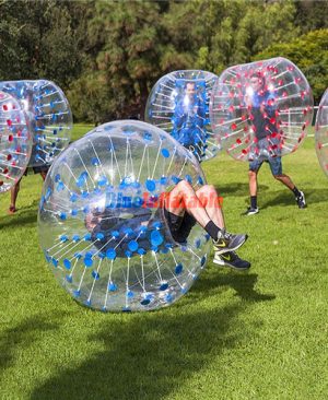 Dot Blue/Red Bubble Football Suit Inflatable Ball 6 Balls