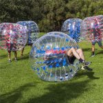 3 red Dot Bubble soccer and 3 bule dot bubble soccer