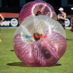 Half Pink and Half Scrub Zorb Soccer Bubble Football Suit