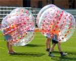 Dot Orange Bubble Football Suit Inflatable Ball – Free Shipping