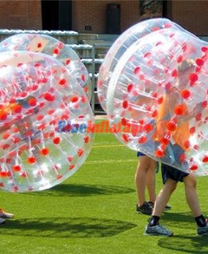 Dot Orange Bubble Football Suit Inflatable Ball – Free Shipping