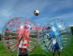 10pcs 1.5m Blue/Red Bubble Football Suit，1 Free Pump