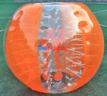 Stripe Orange Coloured / Clear Bumper Ball Soccer