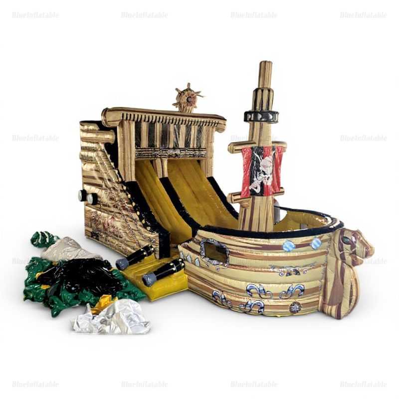 Pirate Ship Inflatable Water Slide & Bounce Castle