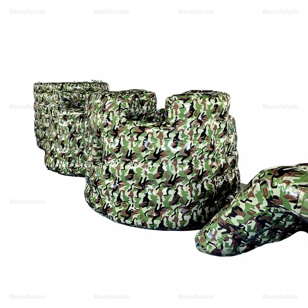 Camouflage Inflatable Paintball Bunker for Team Games - Image 4