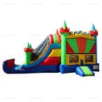 27-Foot Colorful Inflatable Slide & Bouncer, Cold & Fire Resistant