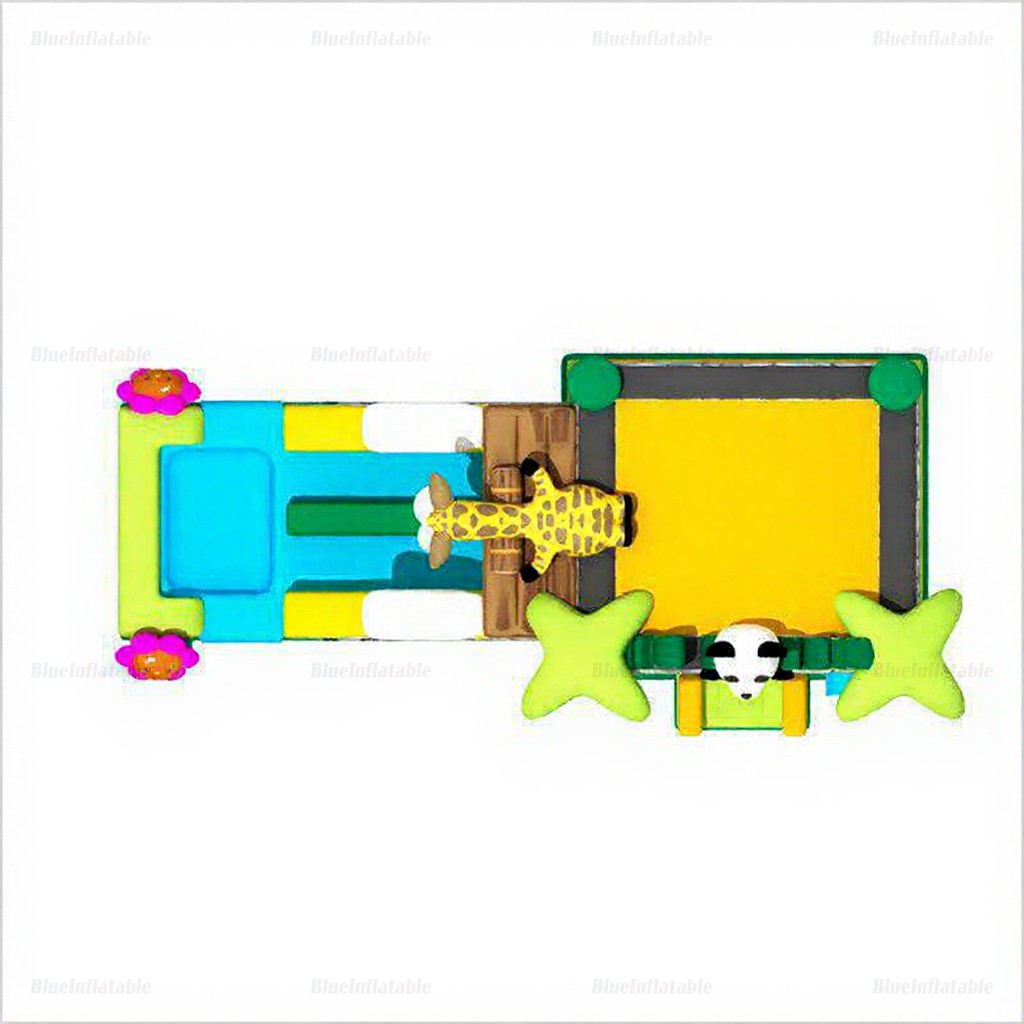 Animal World 8m Inflatable Bounce House with Slide - Image 3