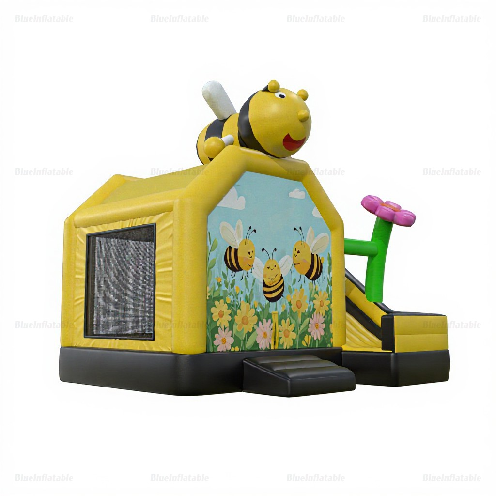 Bee Party Inflatable Bounce House with Slide - Image 2