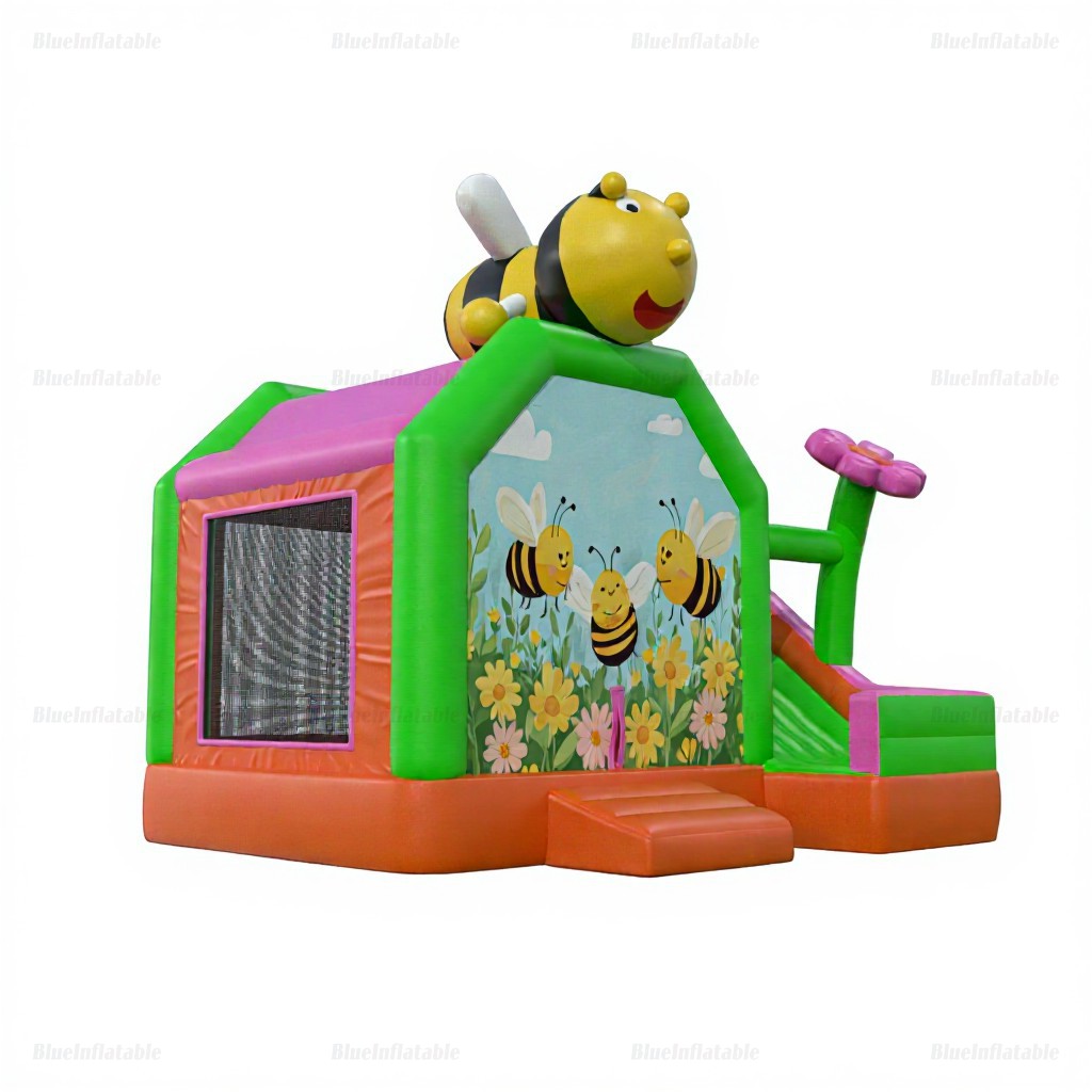 Bee-Themed Inflatable Castle & Slide Combo - Image 2