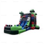 Dual Lane Inflatable Bounce House with Slide