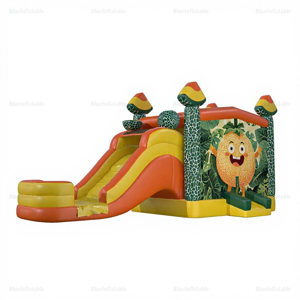 Cantaloupe Inflatable Bounce House & Water Slide Combo