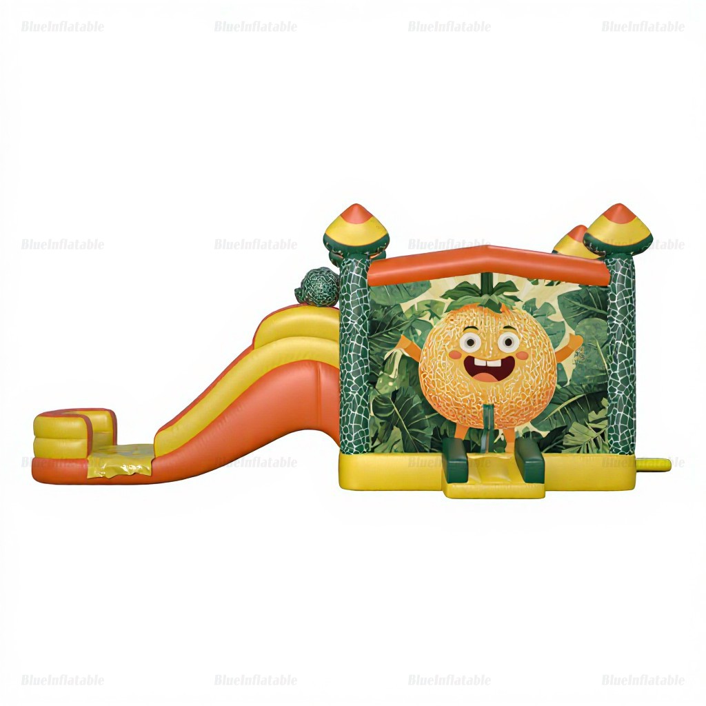 Cantaloupe Inflatable Bounce House & Water Slide Combo - Image 4