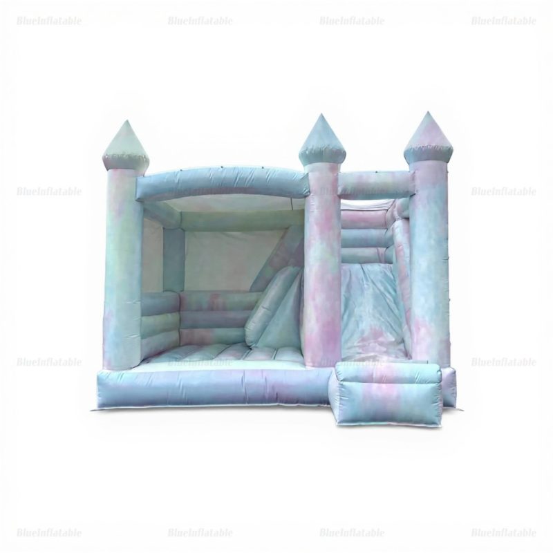Tie Dye Inflatable Bounce House with Slide