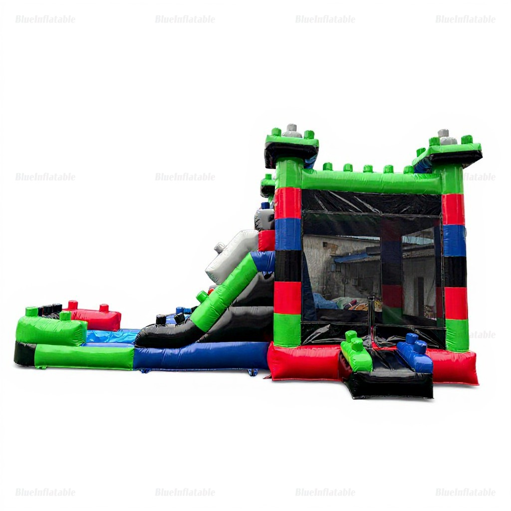 Block Combo Inflatable Water Slide & Bounce House Rental - Image 2