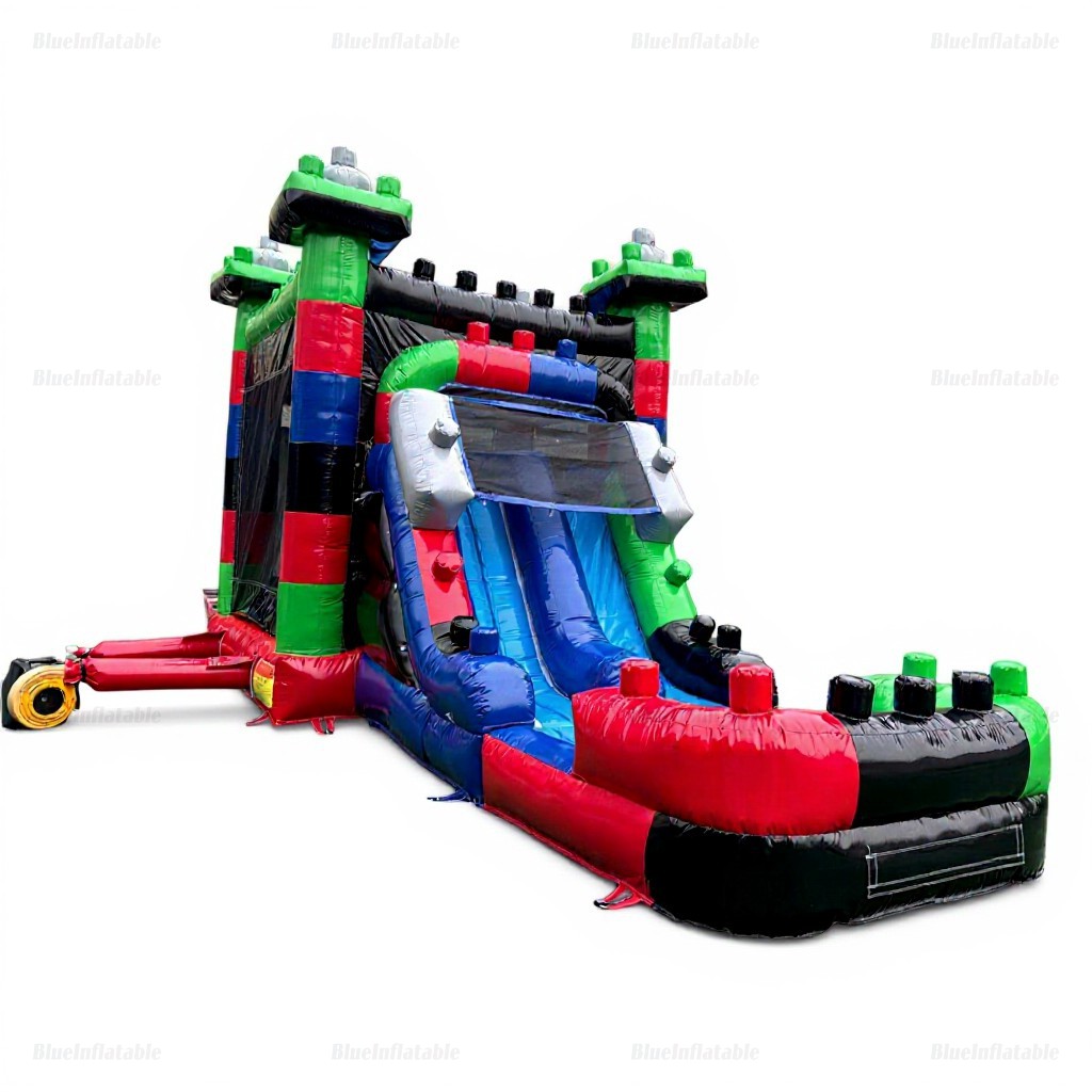 Block Combo Inflatable Water Slide & Bounce House Rental - Image 3