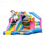 Unicorn Bounce House & Slide Combo Play Center