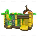 Dinosaur Jungle Inflatable Bounce House with Slide