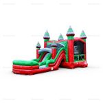 Commercial Wet & Dry Double Slide Castle Bounce House