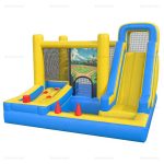 Inflatable Sports Combo Bounce House & Tall Slide