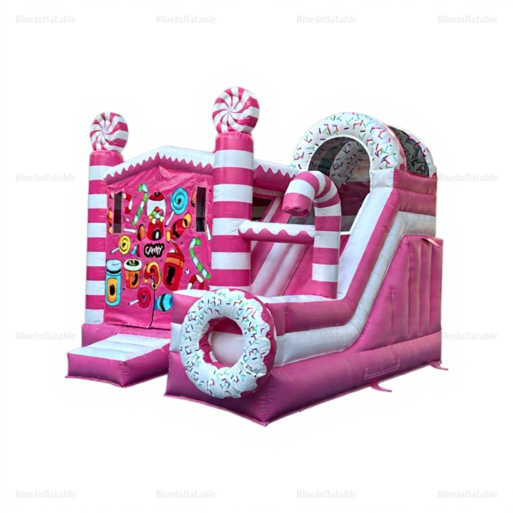Candy Donut Inflatable Bounce House with Slide - Image 3