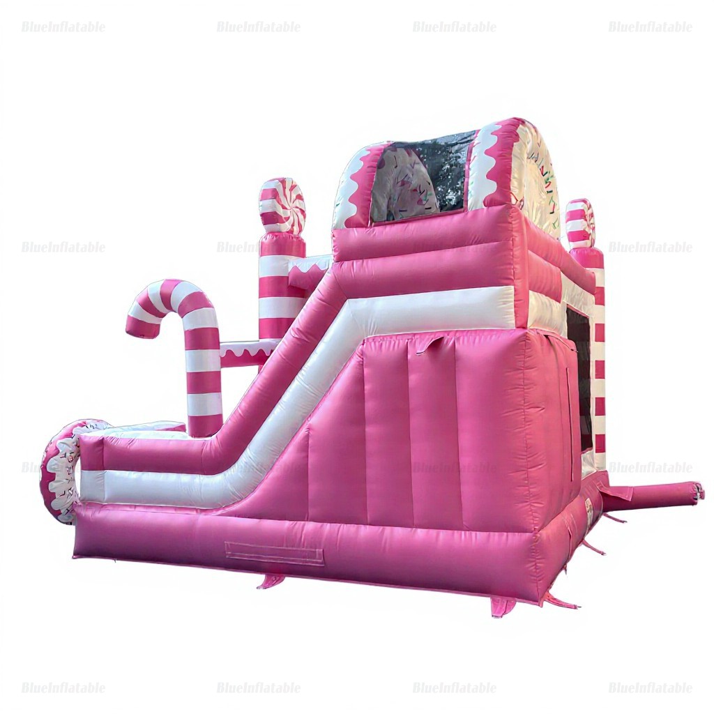 Candy Donut Inflatable Bounce House with Slide - Image 6