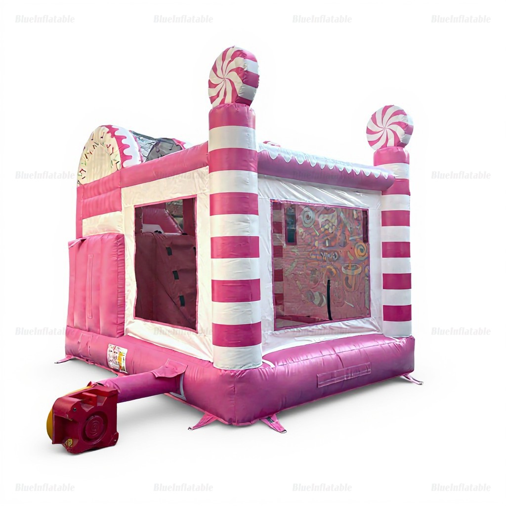 Candy Donut Inflatable Bounce House with Slide - Image 8