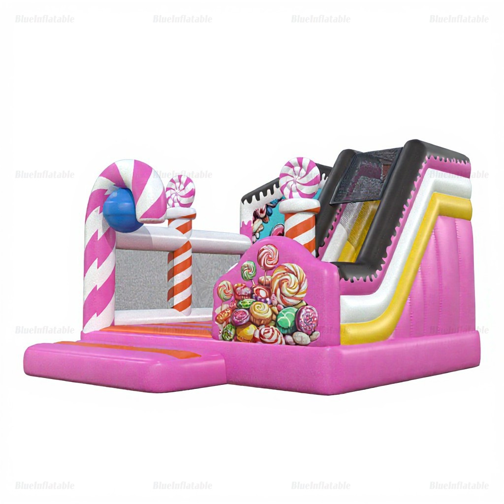 Candy Party Inflatable Bounce House & Slide Combo - Image 2