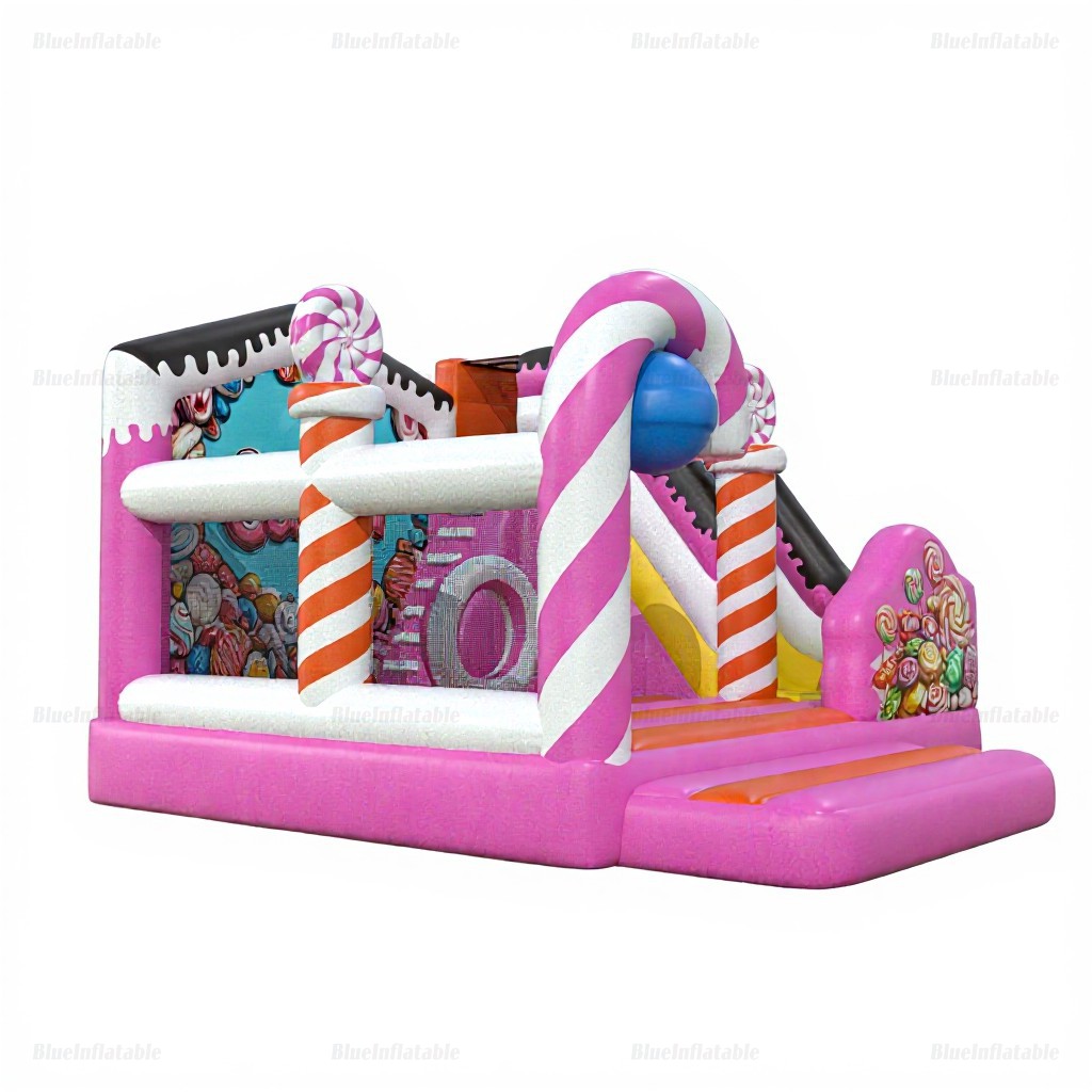 Candy Party Inflatable Bounce House & Slide Combo - Image 3
