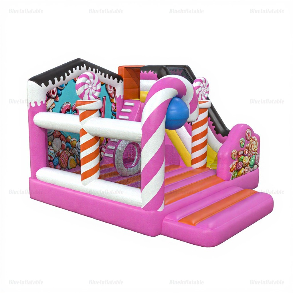 Candy Party Inflatable Bounce House & Slide Combo - Image 6