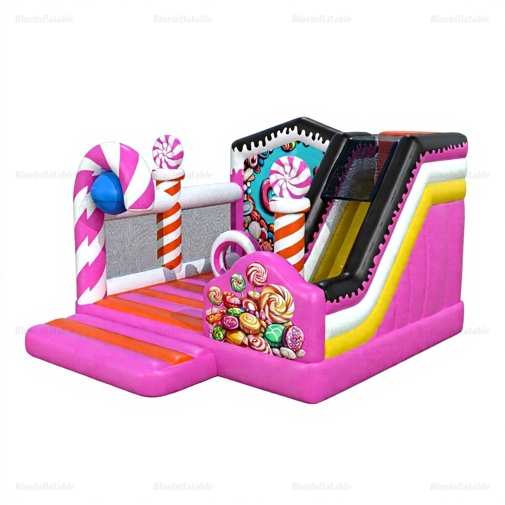 Candy Party Inflatable Bounce House & Slide Combo - Image 7