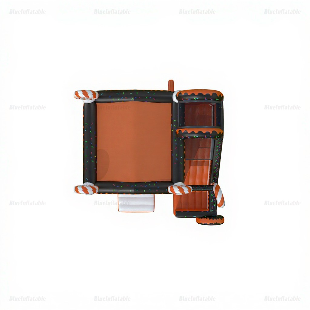 Candy Theme Inflatable Bounce House with Slide - Image 3