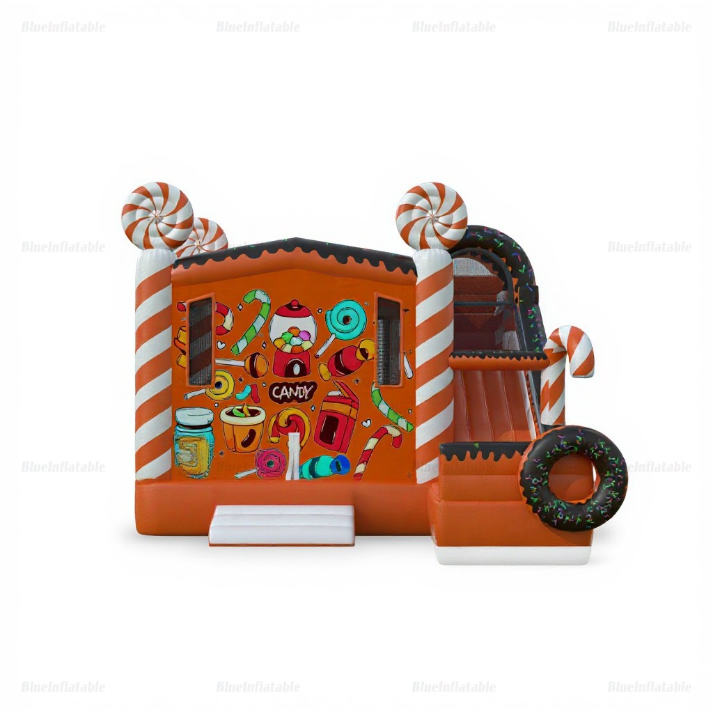 Candy Theme Inflatable Bounce House with Slide - Image 4