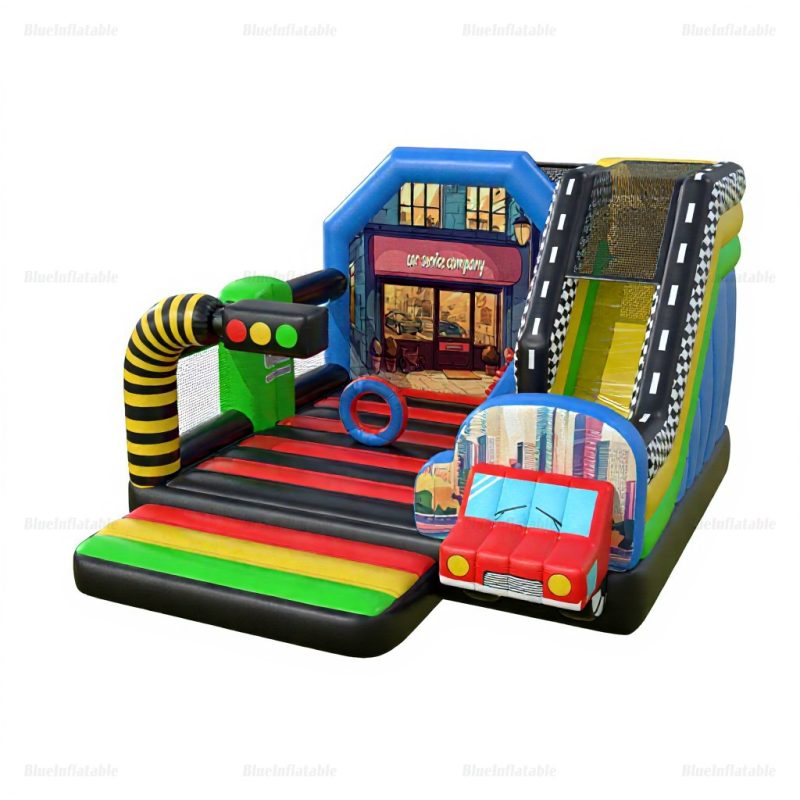 Inflatable Car Party Bounce House with Slide Combo