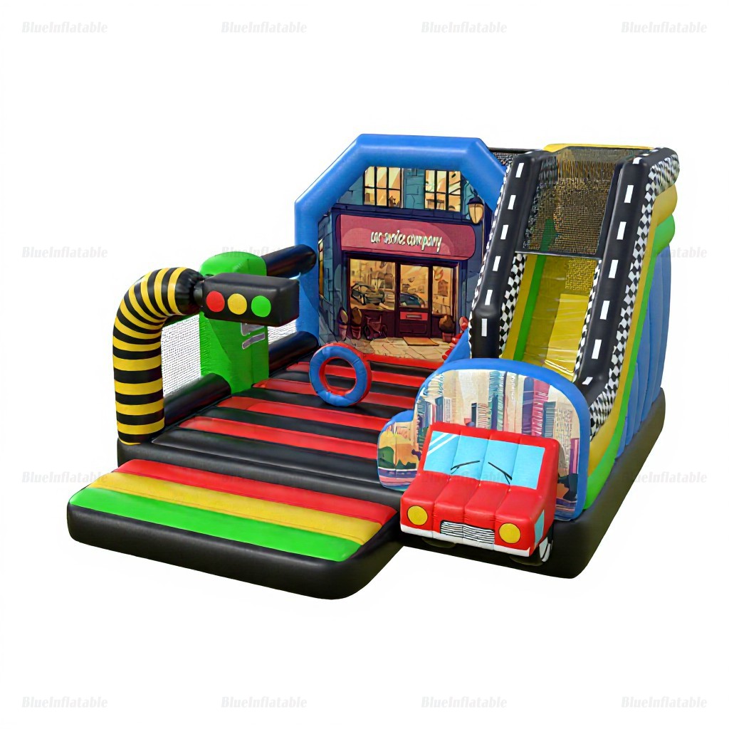 Inflatable Car Party Bounce House with Slide Combo