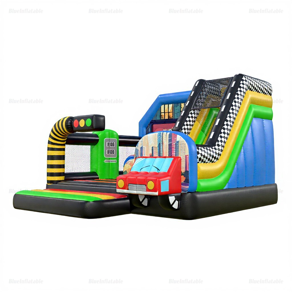 Inflatable Car Party Bounce House with Slide Combo - Image 2