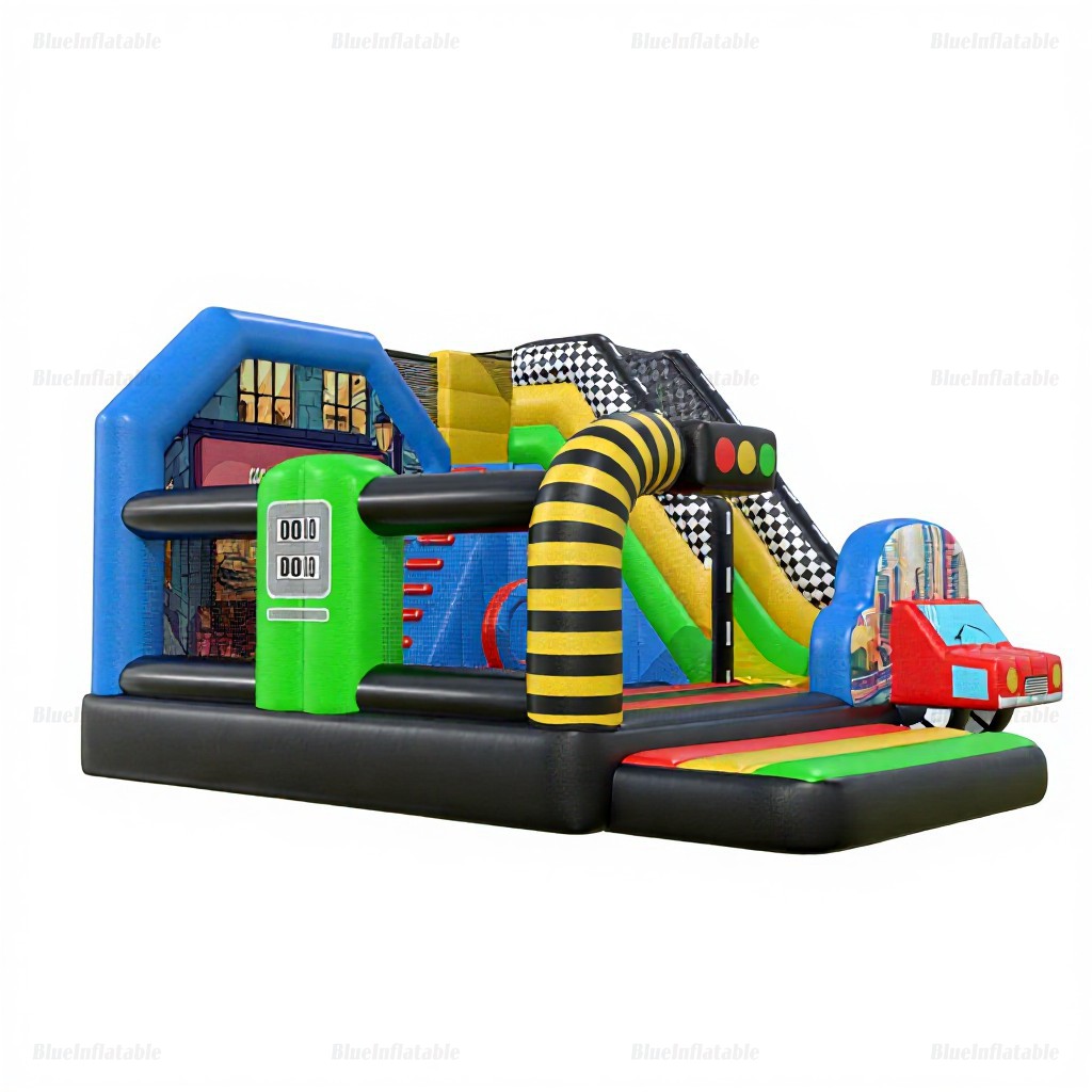 Inflatable Car Party Bounce House with Slide Combo - Image 3