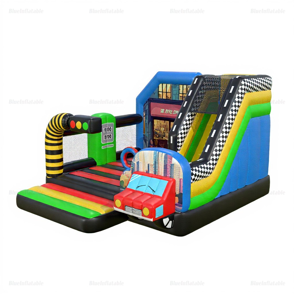 Inflatable Car Party Bounce House with Slide Combo - Image 7