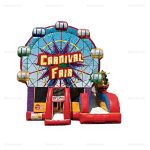 Carnival Ferris Wheel Inflatable Bounce House with Slide