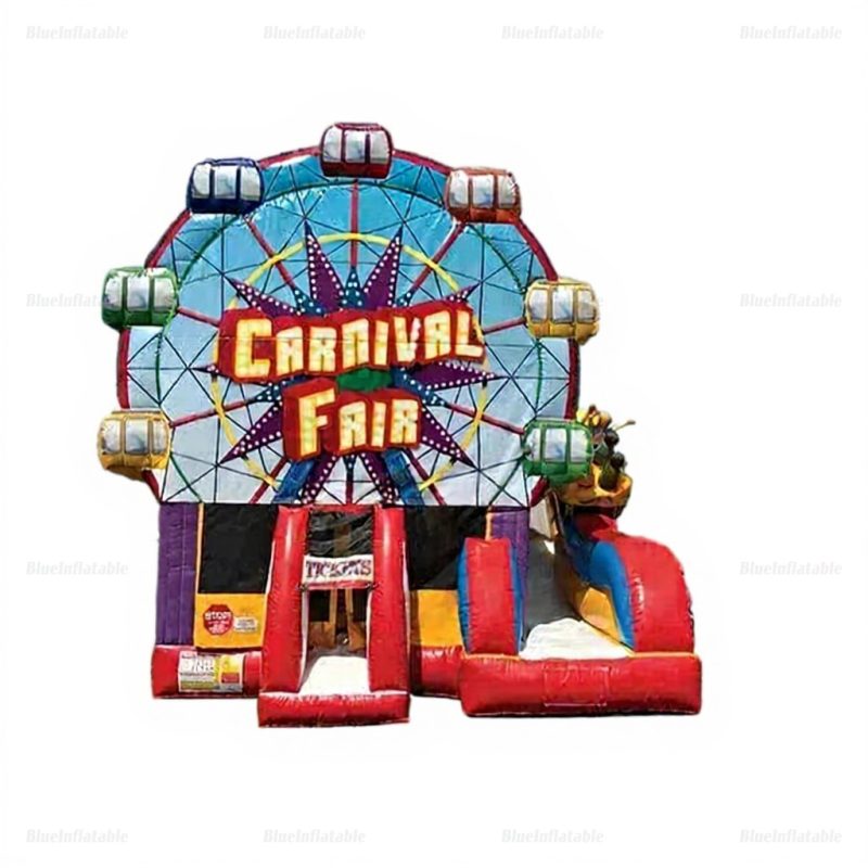 Carnival Ferris Wheel Inflatable Bounce House with Slide