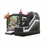 Cars-Themed Inflatable Bounce House with Slide Rental