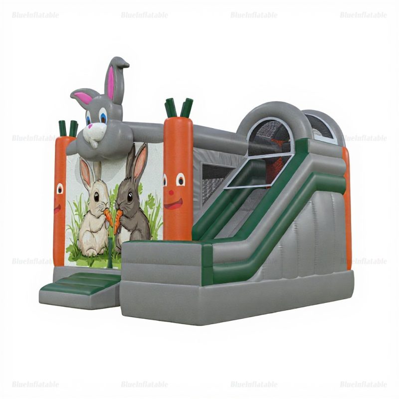 Charming Bunny Inflatable Bounce House & Slide Combo Rental
