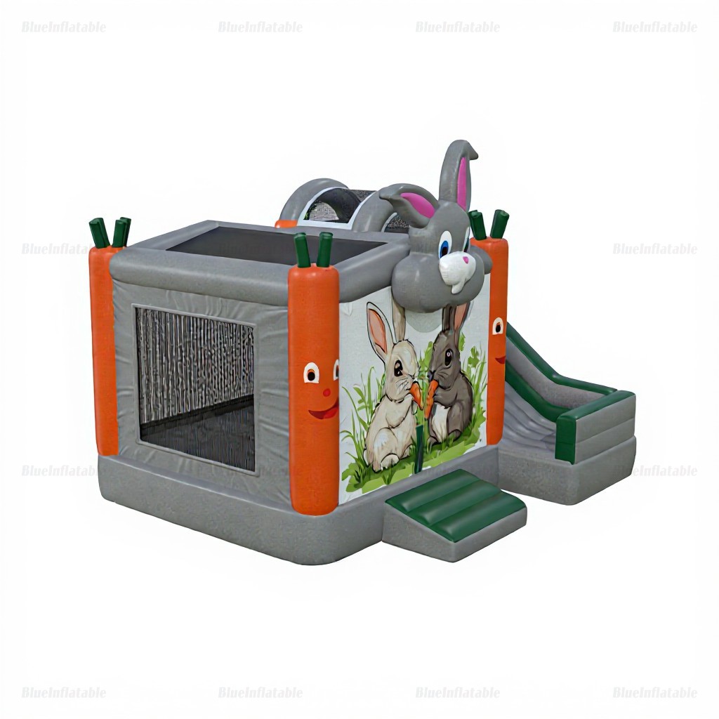 Charming Bunny Inflatable Bounce House & Slide Combo Rental - Image 5