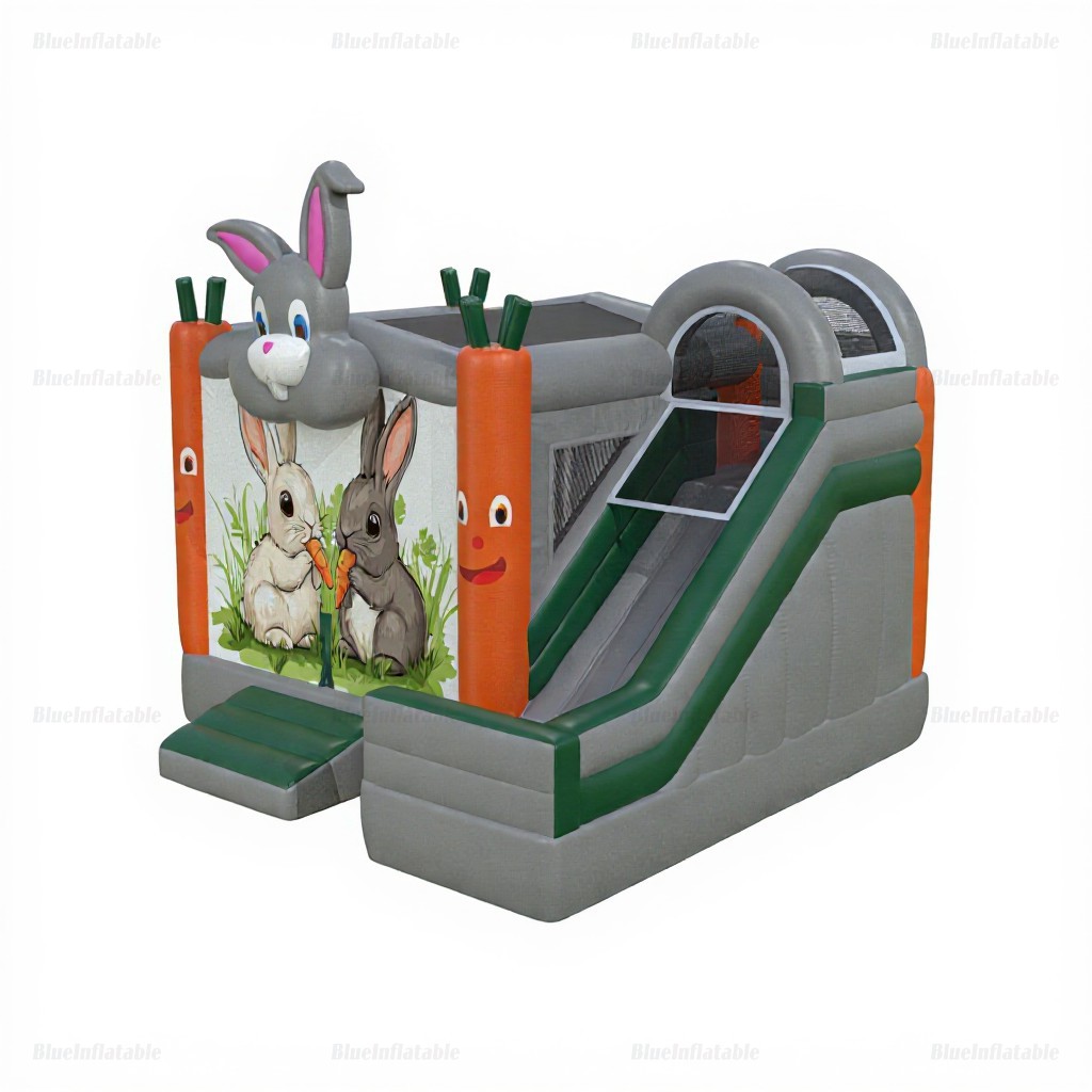 Charming Bunny Inflatable Bounce House & Slide Combo Rental - Image 6