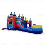 Circus Inflatable Wet & Dry Bounce House Slide Combo