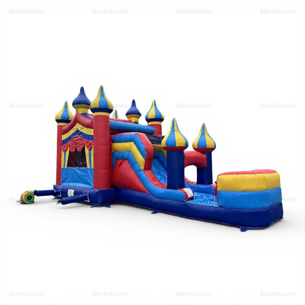 Circus Inflatable Wet & Dry Bounce House Slide Combo - Image 4