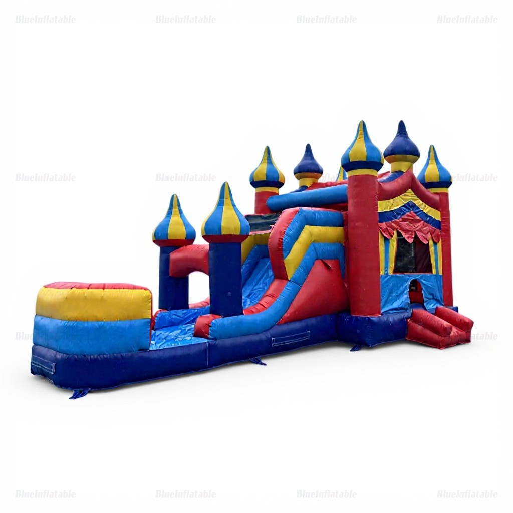 Circus Inflatable Wet & Dry Bounce House Slide Combo - Image 6