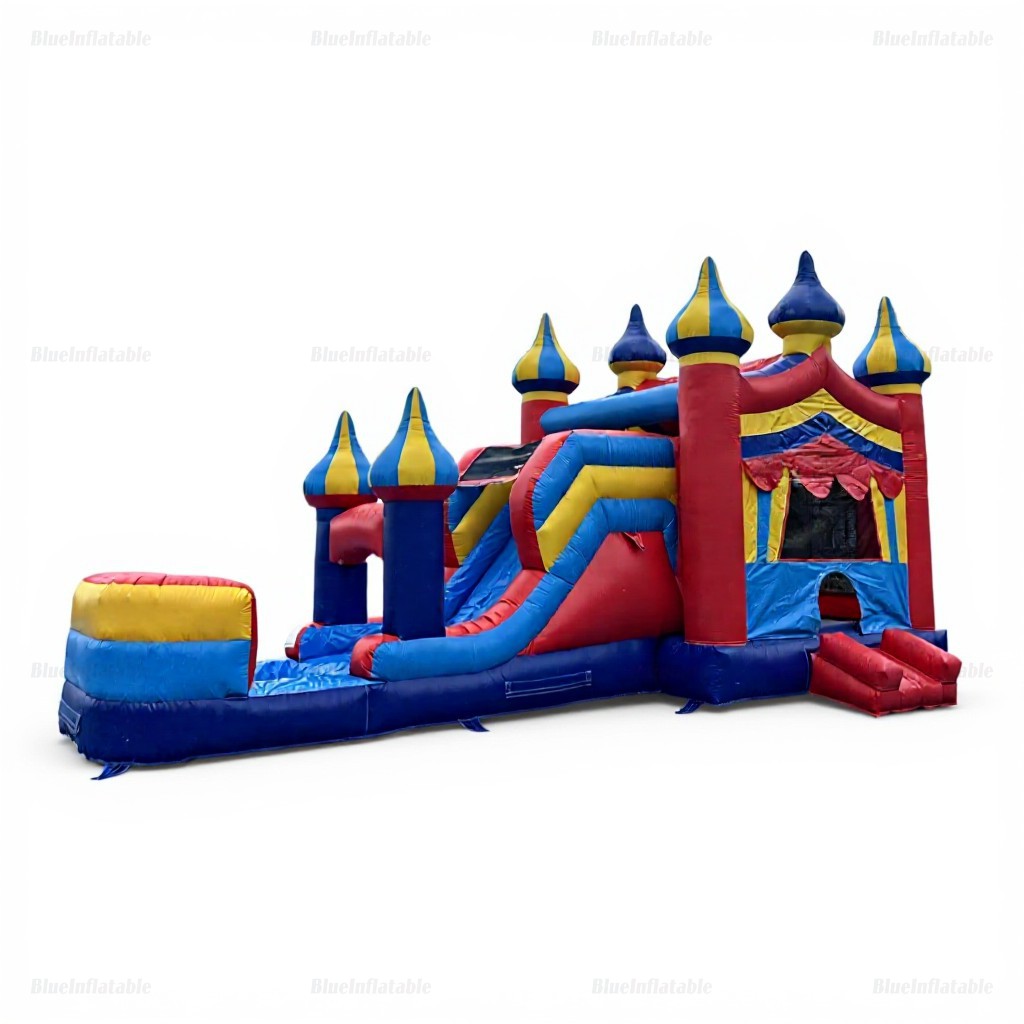Circus Inflatable Wet & Dry Bounce House Slide Combo - Image 7